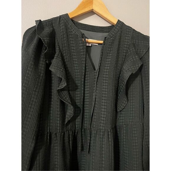 Loft Women’s Size Small Petite Fit and Flare Mini Dress Evergreen Deep Green - Picture 6 of 14